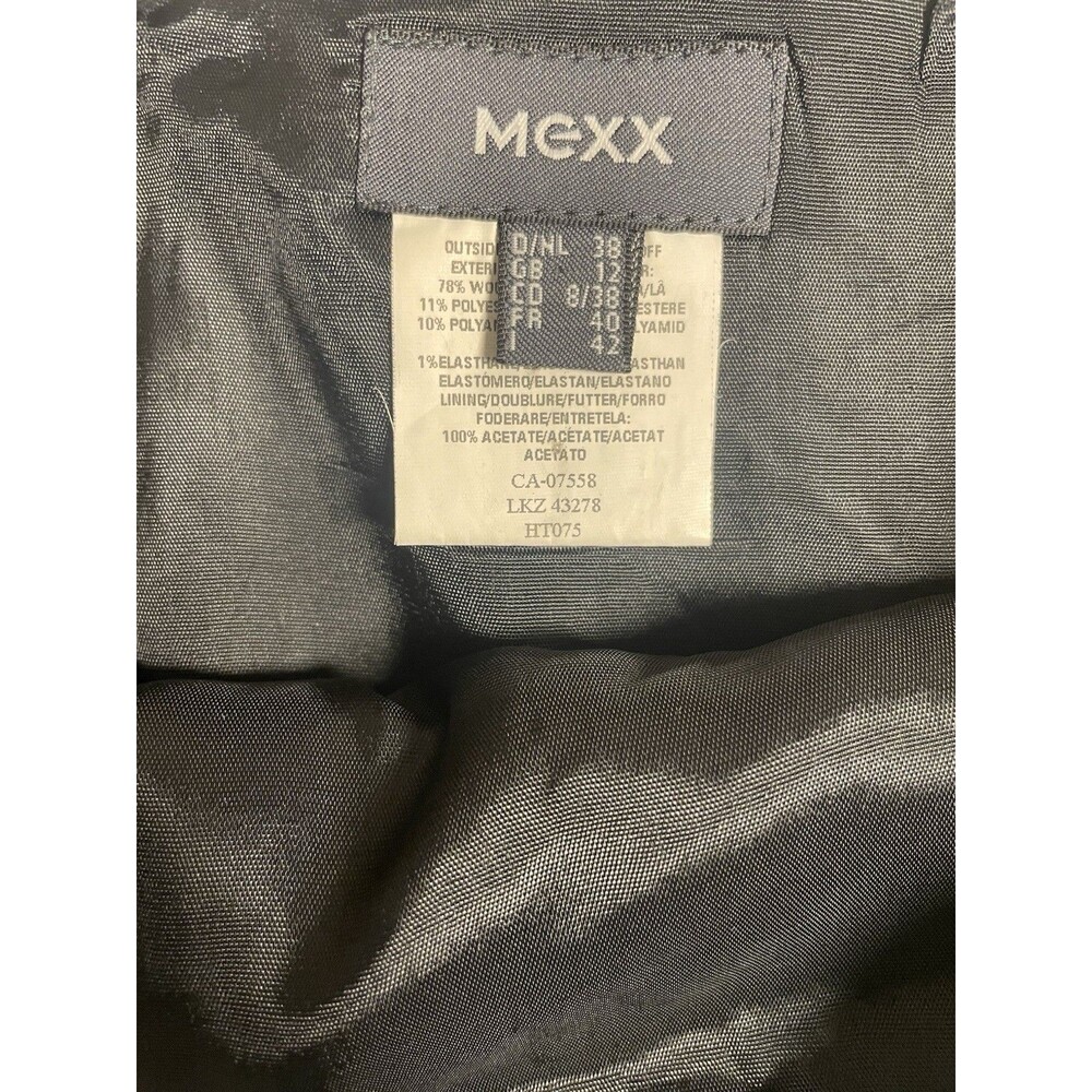 Mexx Skirt Women’s Black Wool Blend Lined Straight Skirt Ruffle Back US Size 8 - Picture 3 of 10